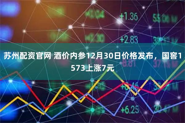 苏州配资官网 酒价内参12月30日价格发布，国窖1573上涨7元