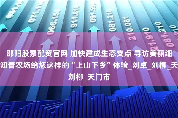 邵阳股票配资官网 加快建成生态支点 寻访美丽细胞｜知青农场给您这样的“上山下乡”体验_刘卓_刘柳_天门市